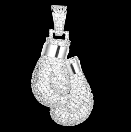 Pandantiv Manusi De Box Iced Out